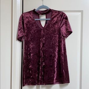 WHBM Velvet Peep Blouse